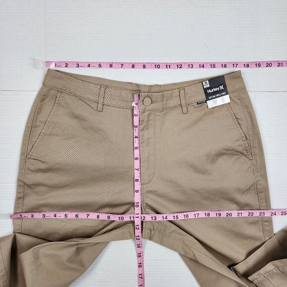 Hurley Everyday Twill Chino Pants Khaki Stretchy Beige Tan Men's Size 36 - Picture 8 of 14